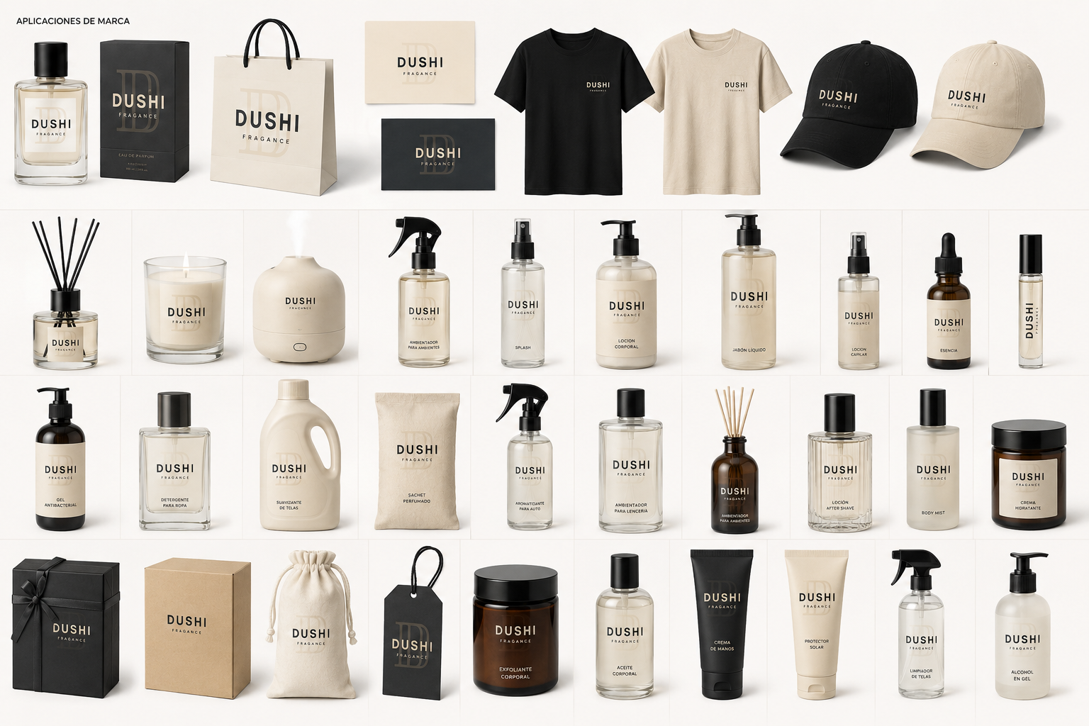 Presentación y empaques DUSHI Fragance